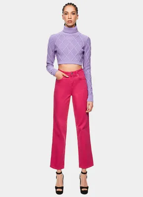 Image de Jean Pepe Jeans Dua Lipa, style rétro, en couleurs vives, taille W26