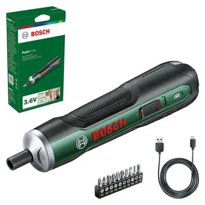 Produktbild von Akku-Schrauber PushDrive, 10x Standard-Schrauberbits