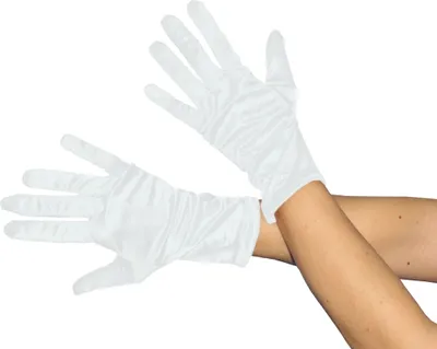 Produktbild von Handschuh kurz weiß Damen Fasching