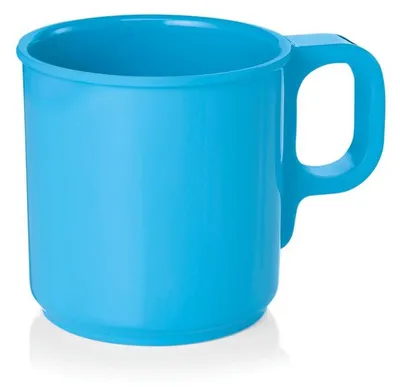 Produktbild von 12x Becher 250 ml Melamin blau Kaffetasse bruchfest