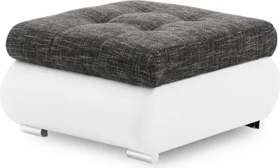 Produktbild von Pouffe-Fußhocker mit stauraum, wohnzimmer sitzhocker TOKIO X  Dunkelgrau&Weiß