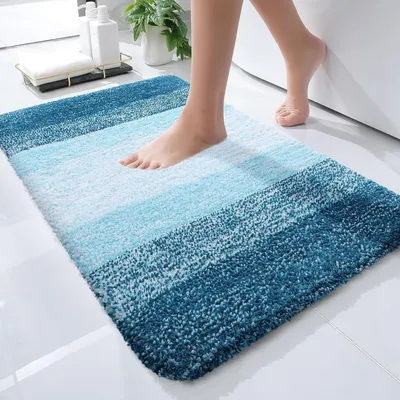 Image de Omgoods - Tapis de bain moelleux, 40 x 60 cm, antidérapant et absorbant