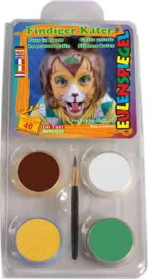 Produktbild von Eulenspiegel 204610, Gesichts-Make-up-Set, Gemischte Farben, Mehrfarbig, Junge/Mädchen, Mottoparty, Deutschland