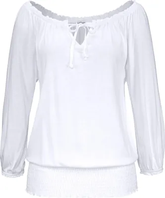 Produktbild von LASCANA Carmenshirt weiß Größe 44/46