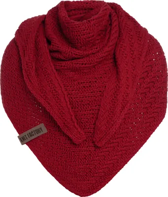 Produktbild von Knit Factory Sally Dreiecksschal - Bordeaux - 220x85 cm
