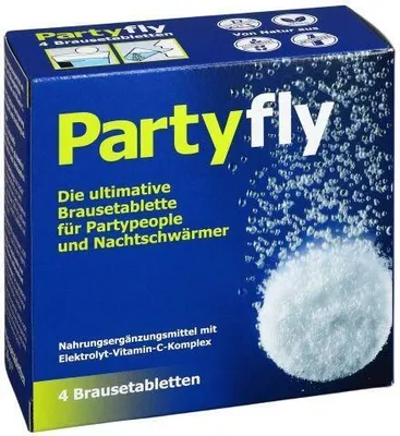 Produktbild von Partyfly Brausetabletten für Partypeople und Nachtschwärmer, 4 St. Brausetabletten