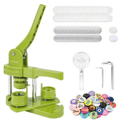 Obrázek produktu pro Stroj na výrobu buttonů 25 mm s 100 knoflíky a kruhovým nožem