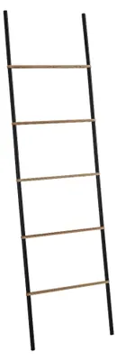 Productafbeelding van Gedy KENTA handdoekhouder, 450x1610x21mm, zwart/bamboe