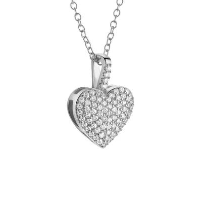 Produktbild von V Anhänger mit Kette 925/- Sterling Silber 42+3cm weiß Zirkonia weiß 358241210