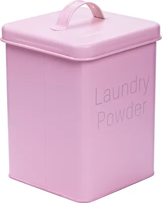 Immagine prodotto di QUVIO Scatola per detersivi - Contenitore per detersivi - Vassoio di stoccaggio - Con coperchio - Metallo rosa - 15,5 x 15,5 x 23,3 cm