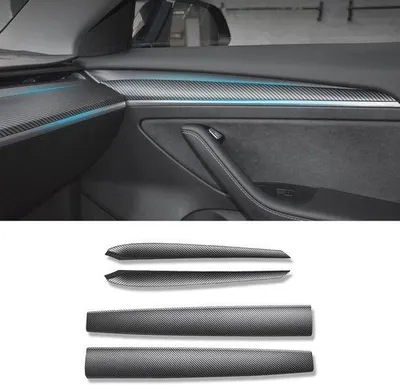 Productafbeelding van Dashboardbeschermer voor Tesla Model Y en Model 3 - met carbonfiber-look