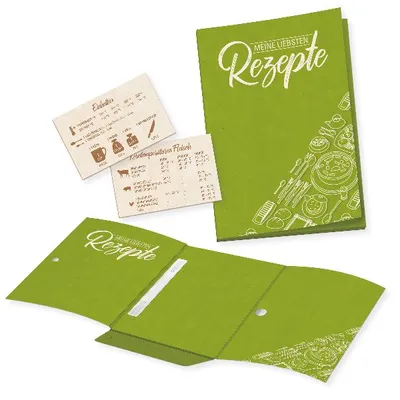 Produktbild von itenga Meine liebsten Rezepte Rezeptmappe DIN A5 zum Abheften von Rezepten mit Magnetverschluss