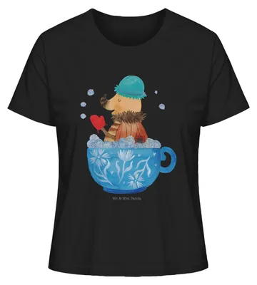Produktbild von Mr. & Mrs. Panda Baumwoll T-Shirt Damen Nachtfalter Schaumbad Größe S - Schwarz - Geschenk, Bad, Lustige Sprüche, Basic, Shirt, Badezimmer, Oberteil, WC, Tasse, Träumen