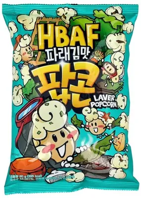 Zdjęcie produktu dla Popcorn o smaku alg – 80g – koreańskie przekąski – chrupiące
