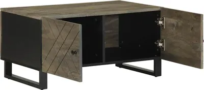 Produktbild von vidaXL Couchtisch Schwarz 80x50x40 cm Massivholz Mango