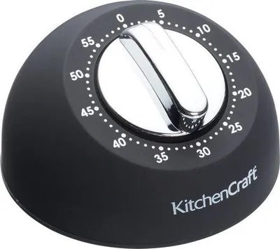 Obrázek produktu pro KitchenCraft - Časovač mechanické kuchyňské minutky s hladkým povrchem, 1 hodina