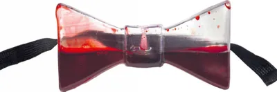 Immagine prodotto di papillon trasparente riempito di sangue finto