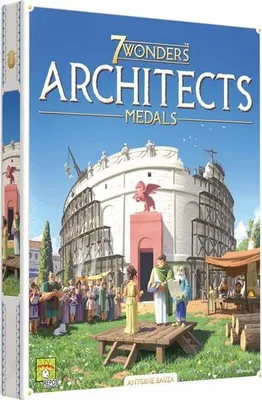 Immagine prodotto di 7 Wonders Architects: espansione Medals, 2 nuove meraviglie, Colosseo di Roma, Ziggurat di Ur, nuovi gettoni progresso, punti vittoria