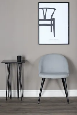 Produktbild von Venture Home Stuhl Velvet Hellgrau 2er-Pack