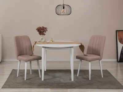 Obrázok produktu pre Skye Decor, Jedálenský set - Nidupo 4 (biela + kame?) (pre 2 osoby)