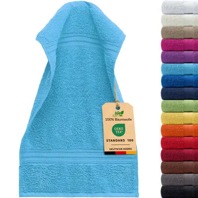 Produktbild von AR Line ARIZONA Handtuch-Serie – 500 g/m² Frottier in 9 Größen verfügbar, Größe: Gästetuch 30x50 cm, Farbe: Türkis