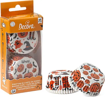 Obrázek produktu pro Košíček na muffiny Halloween dýně a netopýři 36ks 5x3cm