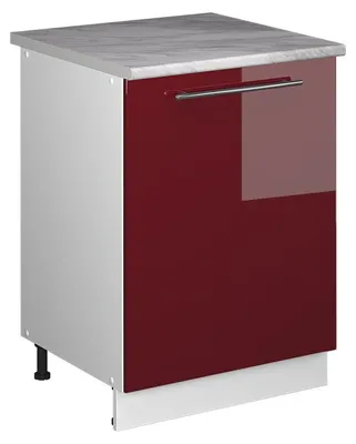 Immagine prodotto di Mobile lavello cucina Vicco Fame-Line Bordeaux lucido/Bianco 60 cm, Model 62190
