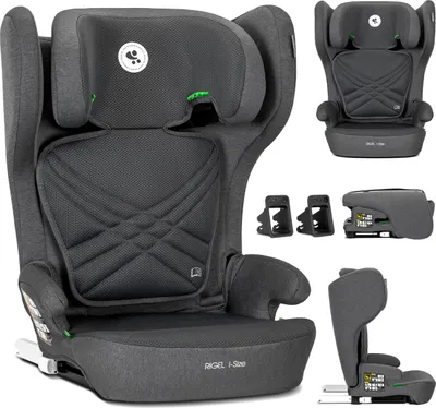 Produktbild von Lorelli RIGEL i-Size Kindersitz 100-150 cm faltbar ISOFIX Sitzerhöher mit Rückenlehne ECE R129/03