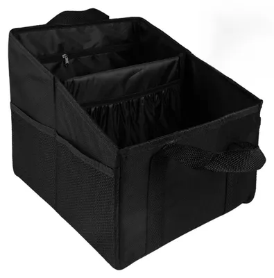 Image de Organisateur de siège auto, pliable, boîte de rangement, tissu Oxford, 31x25x25 cm