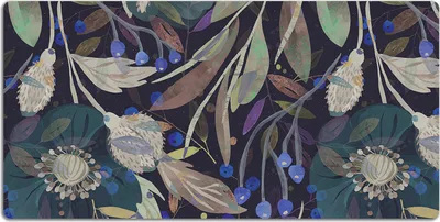 Produktbild von Schreibtischmatte Tischunterlage 120x60 cm Mauspad - Botanisches Muster