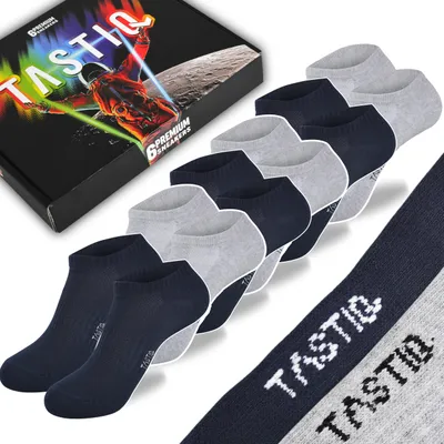 Obrázek produktu pro Tastiq 6 párů - Pánské bavlněné ponožky, krátké pánské ponožky do tenisek