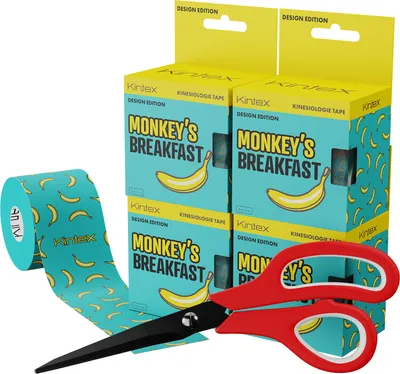 Produktbild von Kintex Kinesiologietape Set "Design" 5 cm x 5 m Monkey´s Breakfast