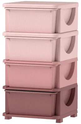 Immagine prodotto di Armadio per bambini con cassetti | Colore: Rosa | Dimensioni: 37x37x76 cm