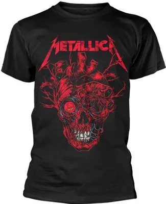 Image de Metallica - T-shirt « Heart Skull » pour homme/femme, unie PH1240 (M) (noir)