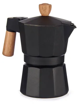 Produktbild von Italienische Kaffeemaschine Holz Aluminium 3 Kopper
