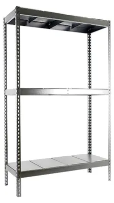 Image de Etagère Sans Vis Simonforte 1206-3 Metal 1500 Galva/galva Galvanisé 1500x1200x600 - Simonrack