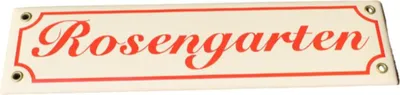 Produktbild von Emaille Schild Rosengarten