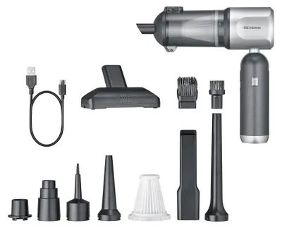 Produktbild von Severin 3-in-1 Akku-Handstaubsauger, Luftbläser & Aufpumper, Staubgebläse, für Luftmatratzen, Auto, Haushalt, 3 Stufen, 17000Pa, Kabellos, 240000U/min