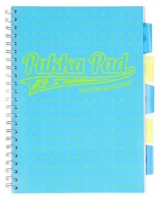 Zdjęcie produktu dla Kołozeszyt Pukka Pad A4 Project Book Neon dots niebieski - Pukka Pads