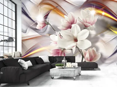 Produktbild von Vlies Fototapete 400x280 cm Tapeten Wandtapete XXL Blumen Abstrakt b-A-0240-a-b