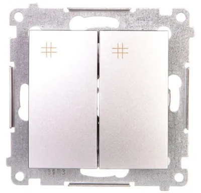 Obrázek produktu pro Kontakt-Simon DW7/2.01/43, Plast, Stříbrná, IP20, 250 V, 10 A, 75 mm