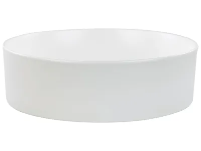 Produktbild von BELIANI Waschbecken Cremeweiß Keramik Rund ⌀ 40 cm mit Klickverschluss Stöpsel Badezimmer Ausstattung Waschschale Waschtisch Aufsatzwaschbecken