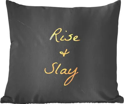 Produktbild von MuchoWow® Zierkissen Sofakissen Wohnzimmer Dekokissen 50x50 cm Zitate - Sprichwörter - Gold - Marmor - Komfort - Sofakissen