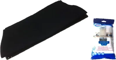 Produktbild von Dunstabzugshaube Aktivkohle Zuschneidbar - Aktiv-Kohlefilter für Abzugshaube Dunstabzug 60cm Dunstfilter Universal 57 x 47 cm Schwarz plus 40 feuchte Reinigungstücher