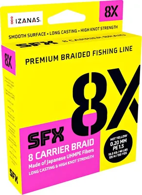 Image de Sufix Ligne de pêche SFX 8 Carrier Braid (135m, Lo-Vis Green)