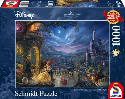 Produktbild von Thomas Kinkade, Disney, Die Schöne und das Biest, Tanz im Mondlicht, 1000 Teile Puzzle