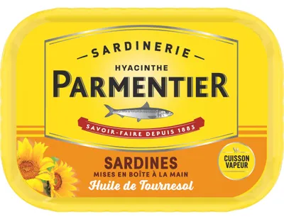 Produktbild von Parmentier Sardinen in Sonnenblumenöl 135g – Französische Spezialität