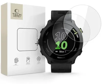 Immagine prodotto di Tech-Protect Glass Fit+ confezione da 2 pezzi per Garmin Forerunner 55 - trasparente