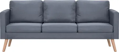 Produktbild von vidaXL Sofa 3-Sitzer Stoff Dunkelgrau