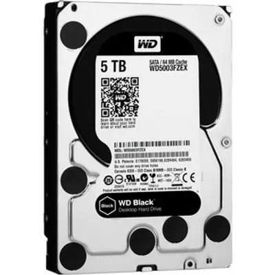 Produktbild von Western Digital Black, 5 TB, 7200 RPM, 128 MB, 3.5", Serial ATA III